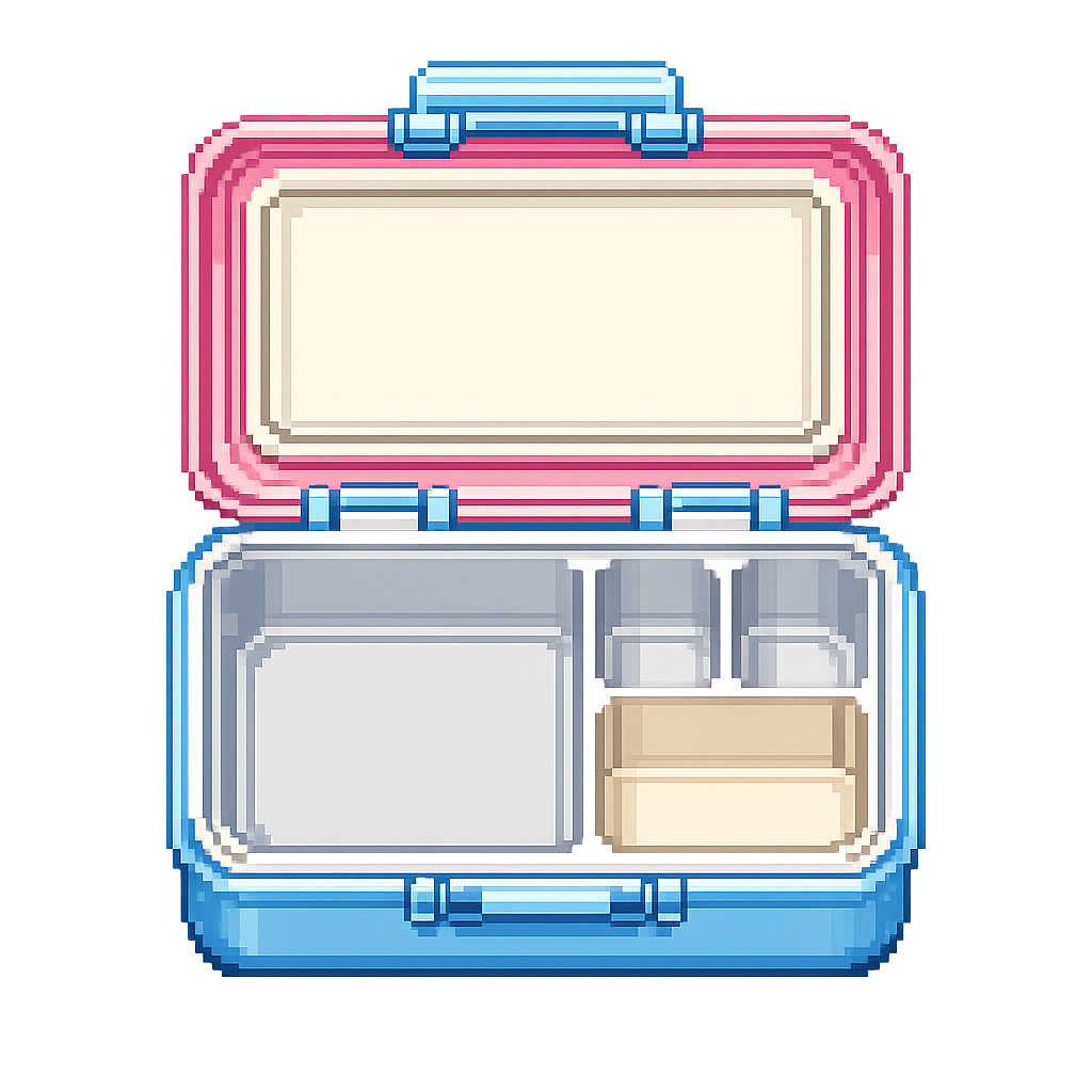 Open bento lunchbox