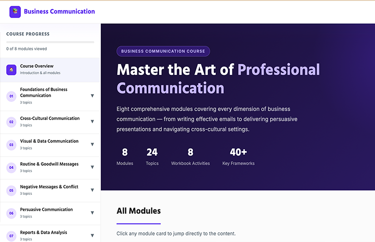 Business Communications Interactive Textbook